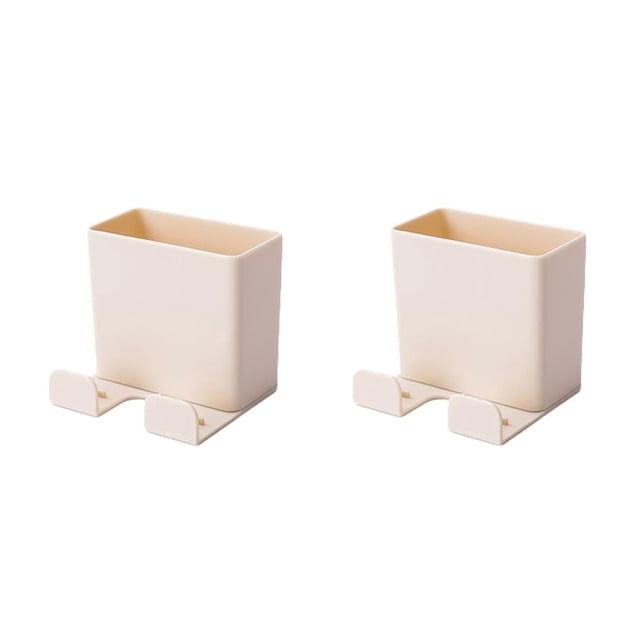 jesticaly Mobile Phone Holder Smartphone Hanging Storage Rack Wall Mounted Wall Mounted Remote Control Organizer Stand beige 2Set