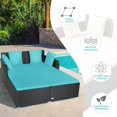 thumbnail image 3 of Canddidliike Weather-Resistant Rattan and Steel Spacious Outdoor Daybed, Turquoise, 3 of 9