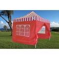 thumbnail image 2 of 10'x10' Pop Up 4 Wall Party Tent Canopy Gazebo Ez Red Stripe - F Model Upgraded Frame By DELTA Canopies, 2 of 3