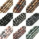 thumbnail image 4 of Cuentas de piedra mate natural pulidas con acabado mate, jaspe cebra rosa, ágatas, jades, howlitas, cuentas minerales para hacer joyas, pulseras DIY de 15'', 4 of 5