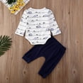 thumbnail image 4 of One opening US Newborn Baby Boy Girl 0-18M Fox print Tops Romper Long Pants Autumn Outfits Clothes, 4 of 6