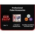 thumbnail image 5 of HEITOK Poker Chip Set Texas Holdem Style - 11.5g Chips, 2 Decks, 5 Dice - 300 Piece, 5 of 6