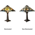 thumbnail image 3 of RADIANCE Goods Tiffany-Style Mission 2 Light Antique Dark Bronze Table Lamp 16" Shade, 3 of 3