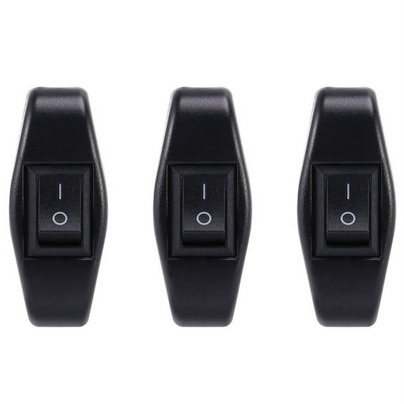 3X Black Bedroom on Off Button in Line Switch 6A/250VAC 10A/125VAC