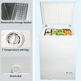 thumbnail image 5 of 3.5 Cu.Ft Chest Freezer Removable Storage Basket, Top Open Door Freezing Machine For Home And Kitchen/Dorm/Bar/Office, 7 Temperature Settings, 5 of 9