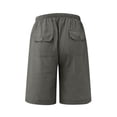 thumbnail image 4 of DYMADE Men Chino Style Classic Beach Style Linen Solid Pantaloons Shorts, 4 of 5