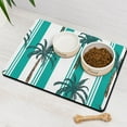 thumbnail image 3 of Aloha Waterproof Dog Bowl Mat - Absorbent Non-Slip Pet Feeding Pad - Exotic Palm Tree Design - Multi-Layer Protection, 3 of 5