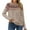 Khaki, variant on dGslk Women’s Crewneck Knitted Pullover Sweater with Geometric Pattern Long Sleeve Soft Casual Winter Top for Everyday Wear Beige L