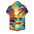 thumbnail image 6 of ZCFZJW 3D Novelty Print Hawaiian Shirts for Men Trendy Summer Tropical Palm Tree Beach Vacation Collared Tees Shirt Lightweight Regular Fit Cotton T-Shirts Tops Multicolor#16 S, 6 of 6