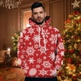 thumbnail image 2 of Ramiter Christmas Hoodies for Men,Autumn Winter Leisure Travel Sports Chritmas Print Slim Fit Long Sleeve Sweater Top with Pocket Red,3XL, 2 of 4
