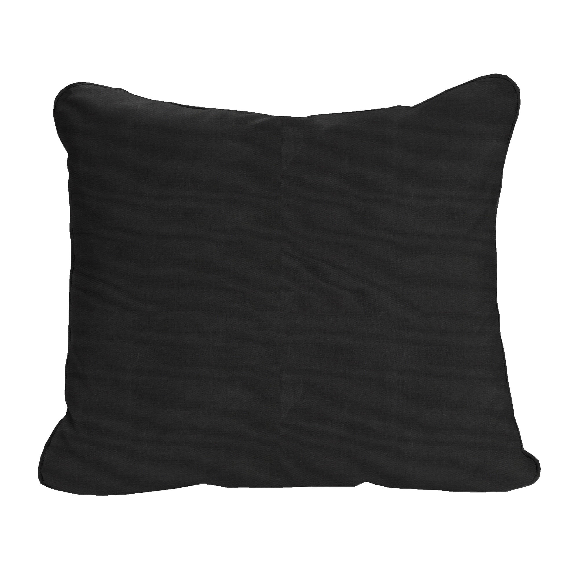 Jordan Manufacturing 21" x 24" Canvas Black Solid Rectangular Outdoor Deep Seat Chair Back Cushion with Welt (2 Pack)
