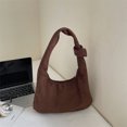 thumbnail image 3 of Retro Faux Suede Rivet Shoulder Bags Large Studded Purse Slouchy Shoulder Purse Fall Accessories (Coffee), 3 of 10