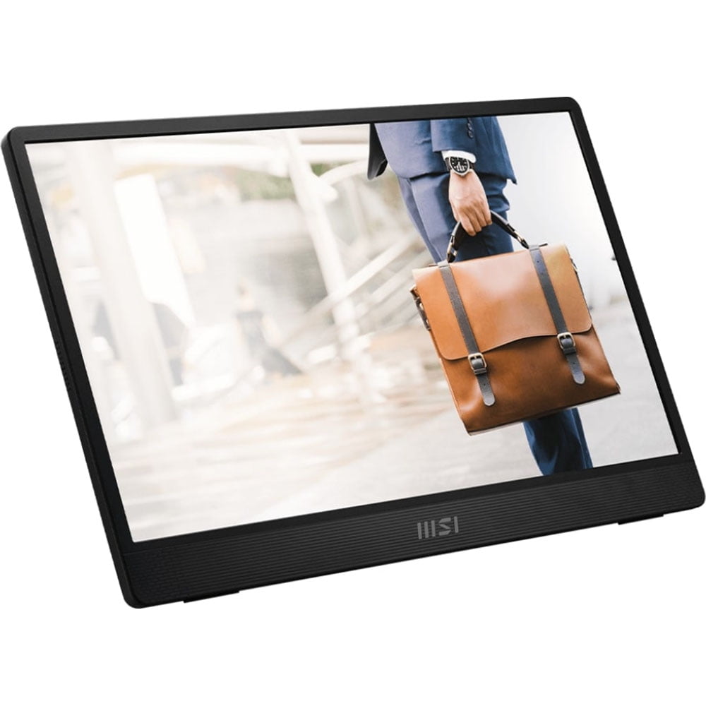 MSI PRO MP161 E2U 16" Full HD 16:9 4ms IPS LED Monitor, Black and Silver