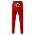 thumbnail image 2 of Gubotare Joggers for Men Leisure Outdoor Sports Jogging Fit Color Foot Mouth Zipper Pants (Red, XXL), 2 of 5