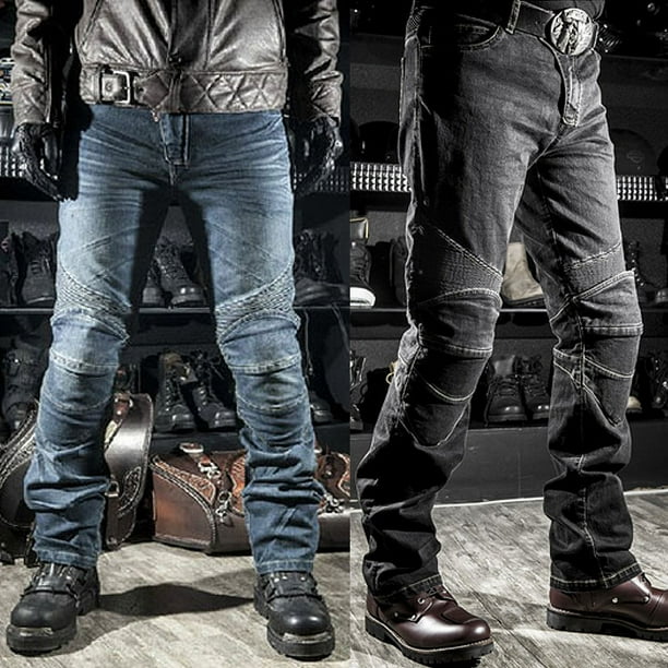 Pantalones vaqueros rectos de caballero para carreras de motos, pantalones resistentes a caídas, pantalones de montar para carreras de motos todoterreno
