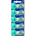 thumbnail image 1 of Murata 317 SR516SW Battery 1.55V Silver Oxide Watch Button Cell (5 Batteries), 1 of 5