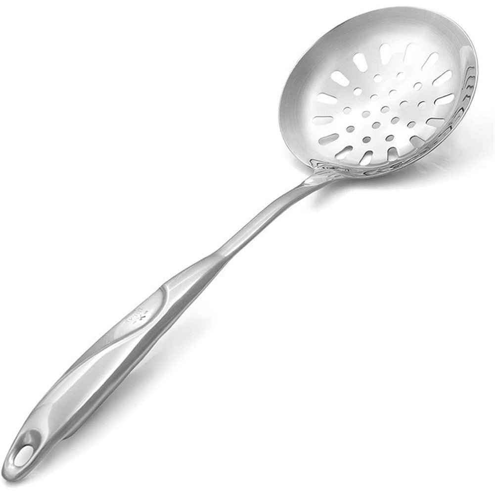 Skimmer Spoon, Stainless Steel Slotted Spoon, BuiltIn Hang Hole