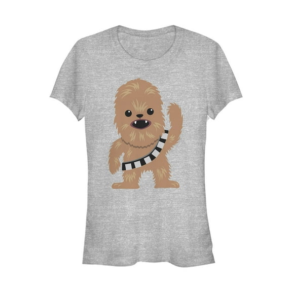Junior's Star Wars Cute Chewbacca Cartoon  Graphic Tee Athletic Heather X Large
