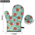 thumbnail image 6 of Pioneer Flower Floral Print Pattern Oven Mitt 2-Pack Set, Heat Resistant Kitchen Gloves, 7.7" X 12", 6 of 6