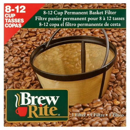 Brew Rite 8-12 Cup Permanent Coffee Filter, Basket Style