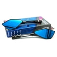 thumbnail image 2 of Espejo Para Moto Rasen Deportivo Con Vidrio Azul Tipo Pentagonal Universal            negro, 2 of 9
