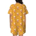 thumbnail image 3 of Qekee Cute Popcorn Women's Pajama Set Short Sleeve Sleepwear Summer Home Wear with Pockets Soft Short Sleeve Shirt - Cute Popcorn, 3 of 9