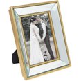 thumbnail image 4 of ERDS-5x7 Gold Beveled Mirror Picture Frame, Classic Mirrored Frame with Deep Slanted Angle, Wall-Mountable, Made for Tabletop Display, Photo Gallery and Wall Art, (5x7, Gold), 4 of 4
