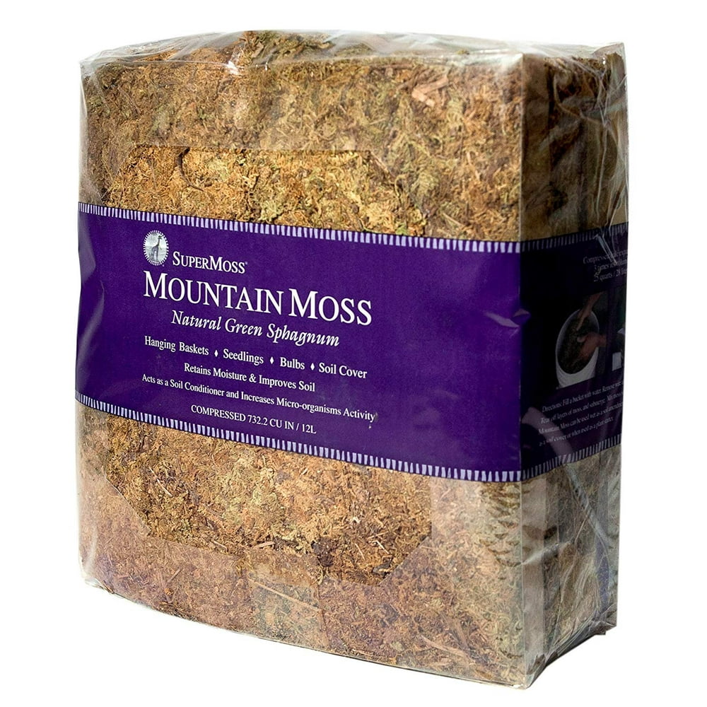 Supermosss Mountin Moss Fine Dried Green Sphagnum Small Bale Walmart