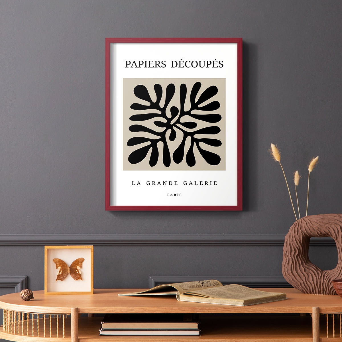 Matisse CCCXCIII in Red Solid Wood 11 x 14 Framed Print