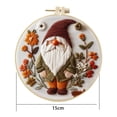 thumbnail image 5 of Dserhfy Halloween Embroidery Kit DIY Cross Stitch Kit with Embroidery Hoop Hand Embroidery Starter Handmade Gnome Crafts for Beginners Adults, 5 of 8