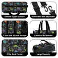 thumbnail image 3 of Teacher Tote Bag,Black Dinosaurs with Weight Tags Teacher Utility Tote Bag,Large Work Tote Bags for Women with Multiple Pockets,Top Zipper Closure,13.8x10.6x6.7 Inch, 3 of 5