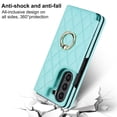 thumbnail image 4 of ELEHOLD for Samsung Galaxy Z Fold 5 Wallet Case,Luxury Premium Diamond Leather Rotatable Ring Credit Card Cash Slot Magnetic Clasp Kickstand Shockproof Protective for Samsung Galaxy Z Fold 5,Green, 4 of 7