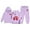 Purple, variant on WMQPNNS Girls Sweatsuit Set 2 Piece Outfits Boys Oversized Sweatshirt and Baggy Sweatpants with Pockets Tracksuit Set(Size 10-11 Years, Hot Pink)