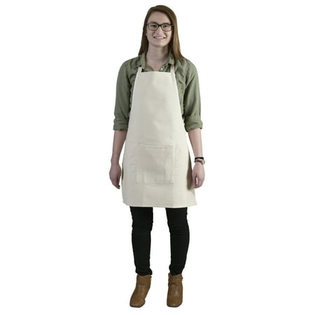 8 Inch Apron Rose - Sax Design Your Own Apron, Medium, 20 x 29 Inches, White, 1 Pocket