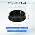thumbnail image 2 of 15Pcs Plastic Hole Plugs, 45mm(1-3/4") Flush Type Panel Plugs, Round Snap Knockout Locking Plugs for Furniture Insert End Caps Panels, Black, 2 of 6