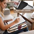 thumbnail image 5 of Haosy Accordion File Organizer Zipper Binder 500 Sheet 6-Tab Expanding File Folder Multi-Pocket 1.2 Inch 3 Ring Cake Pomegranate Pumpkin, 5 of 7