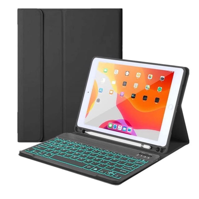 Adecuado para Air4 10.9 (compatible con Pro11 2020/2018), funda colorida para teclado, funda de cuero con ranura para bolígrafo de TPU, funda para teclado Bluetooth F JAMW Sencillez