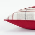 thumbnail image 3 of Red and Gray Christmas Plaid Lumbar Throw Pillow, 3 of 3