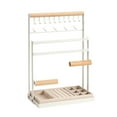 thumbnail image 4 of Sfugno Jewelry Organizer Stand, Jewelry Storage Box with Double Rods and 6 Tier Jewelry Holder for Necklaces Bracelet Earring Ring Display,White, 4 of 8