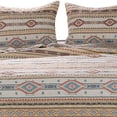 thumbnail image 4 of Benjara King Size 3 Piece Polyester Quilt Set with Kilim Pattern- Multicolor, 4 of 6