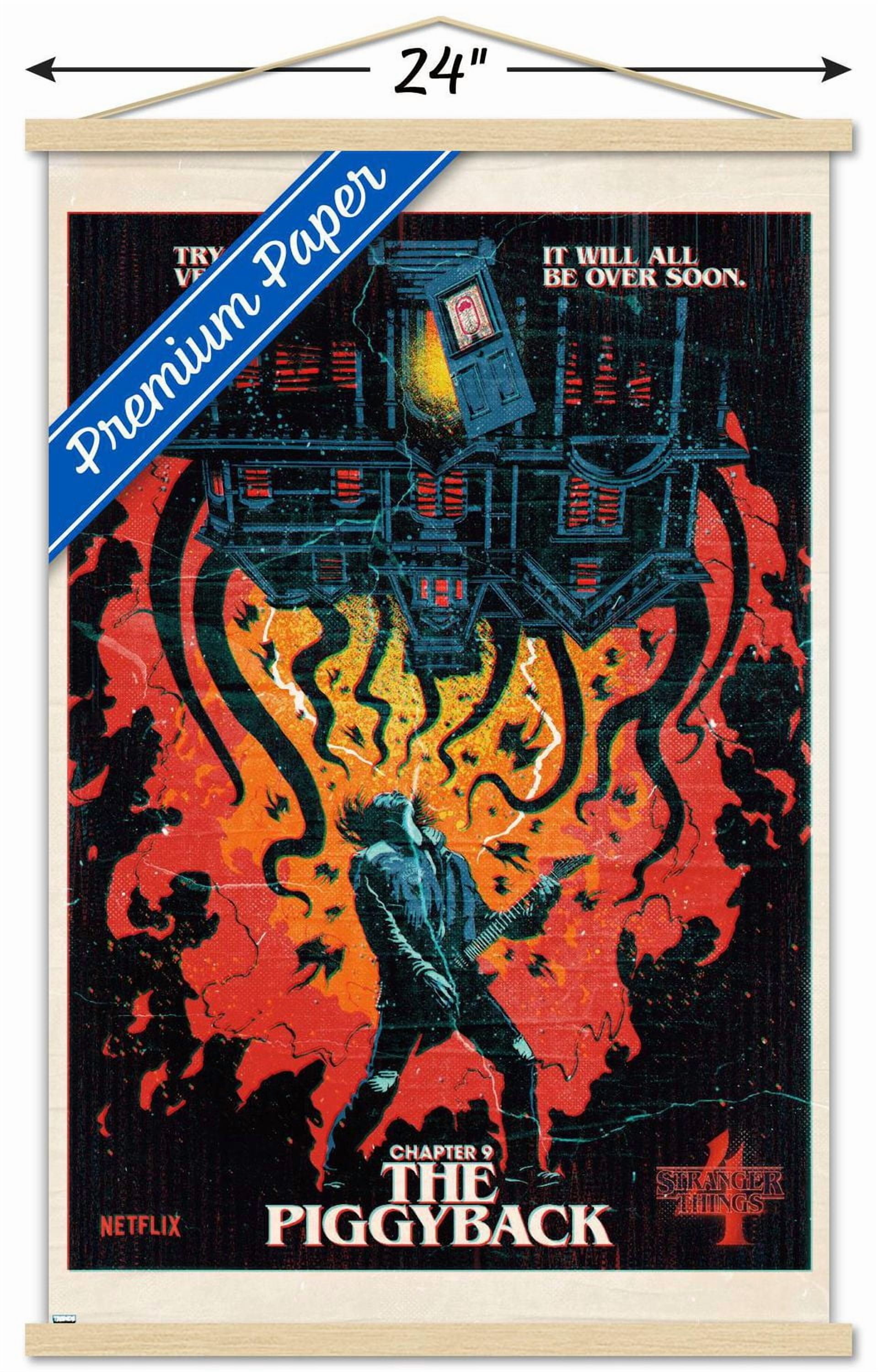 Netflix Stranger Things: Season 4 - The Piggyback Wall Poster with Magnetic Frame, 22.375" x 34"