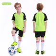 thumbnail image 1 of Conjunto de Jersey de fútbol personalizado para niños, uniforme de fútbol de poliéster, transpirable qym unisex, 1 of 2
