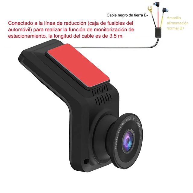 Dash Cam WIFI Car DVR A6 Full 2K HD 140° Gran Angular 24H Monitorización de aparcamiento Grabación en bucle Interconexión WIFI