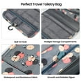 thumbnail image 4 of InnOrca Portable Travel Toiletry Bag Home Cosmetic Organizer Makeup Bag, Blue  Flower, 4 of 7