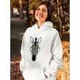 thumbnail image 2 of Zebra With Glasses Hoodie Women -SPIdeals Designs, Female Medium, 2 of 4