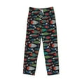 thumbnail image 6 of Uemuo Hand Drawn Colorful Fishes Pattern Men's Wide Leg Palazzo Lounge Pants with Pockets Light Weight Loose Comfy Casual Pajama Pants-XX-Large, 6 of 9