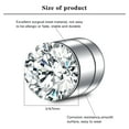 thumbnail image 4 of 1Pair Magnetic Stud Earring Fake Piercing Nose Stud Crystal Earrings Punk Clip Zircon Magnet Stud Non Piercing Jewelry 3/4/5mm, 4 of 15