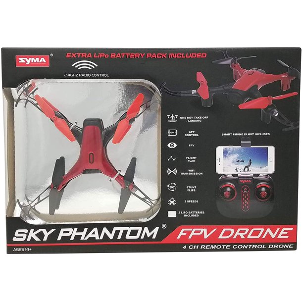 Phantom Sky WiFi FPV 4 CH Remote Control Drone (RED)