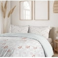 thumbnail image 6 of Ambesonne Pastel Duvet Cover Sets, Soft Hatches and Leaves Art, 2-King, Blush Rust and White, 6 of 7