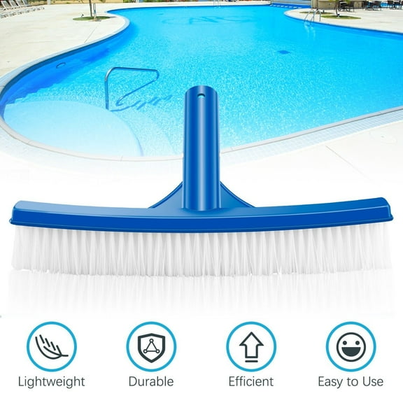 Elegant Choise Premium 10 inch Pool Brush Heavy Duty Swimming Pool Brush Nylon Bristles